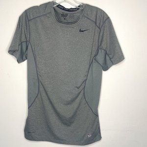 Nike Pro Combat Dri-fit Grey Workout Running Compression Shirt Mens Small